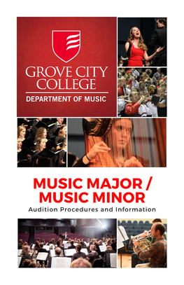 Grove City College Music Audition Procedures