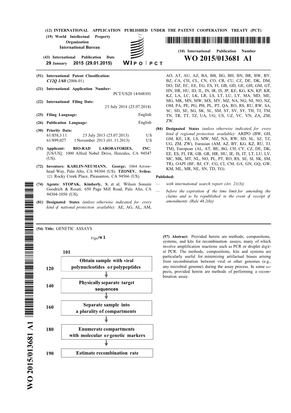 WO 2015/013681 Al 29 January 2015 (29.01.2015) P O P C T