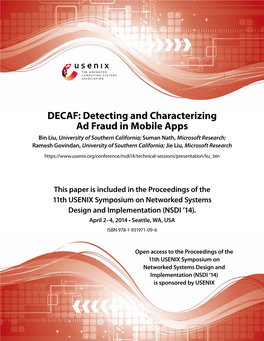 Detecting and Characterizing Ad Fraud in Mobile Apps