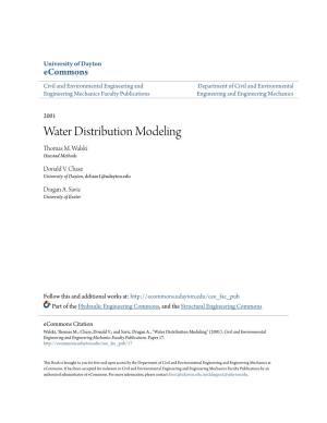 Water Distribution Modeling Thomas M