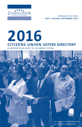 2016 Primary Election Voters Directory