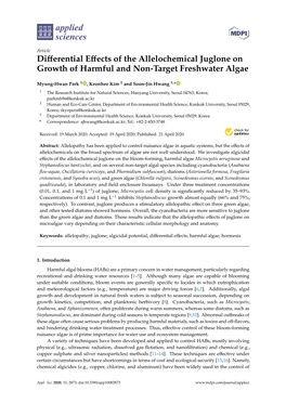 Differential Effects of the Allelochemical Juglone on Growth