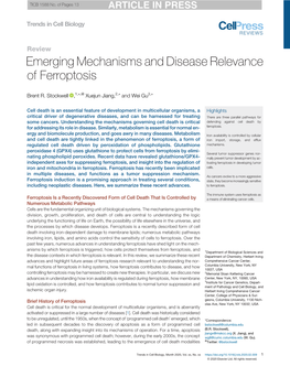 Emerging Mechanisms and Disease Relevance of Ferroptosis