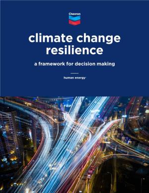 Climate Change Resilience: a Framework for Decision Making