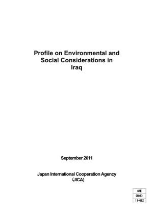Profile on Environmental and Social Considerations in Iraq