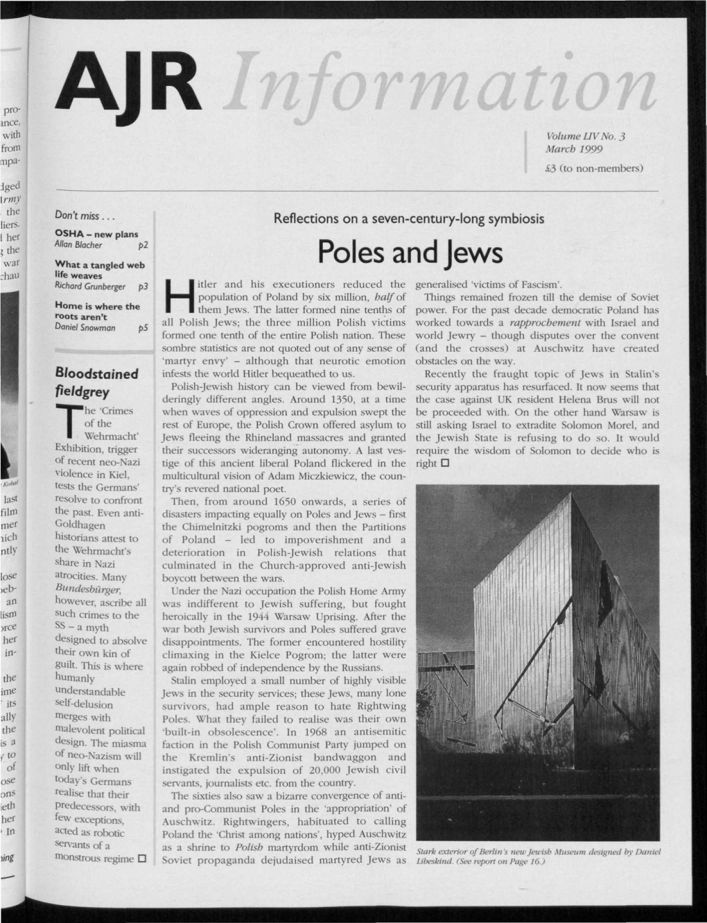 Poles and Jews Life Weaves Richard Grunberger P3 Itler and His Executioners Reduced the Generalised 'Victims of Fascism'