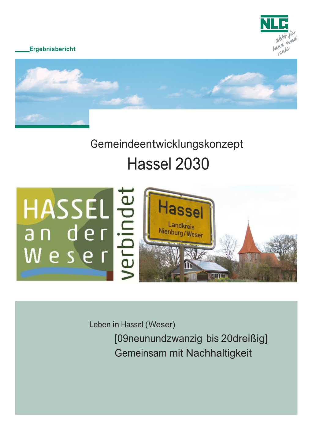 Gemeindeentwicklungskonzept Hassel 2030