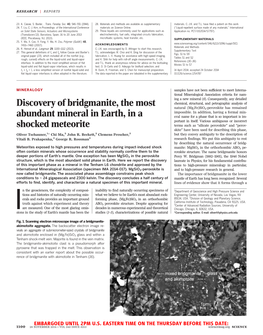 Discovery of Bridgmanite, the Most Abundant Mineral in Earth