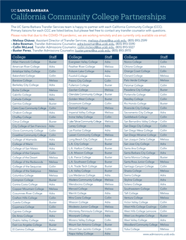 California Community College Partnerships