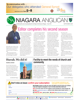 Niagara Anglican September, 2019