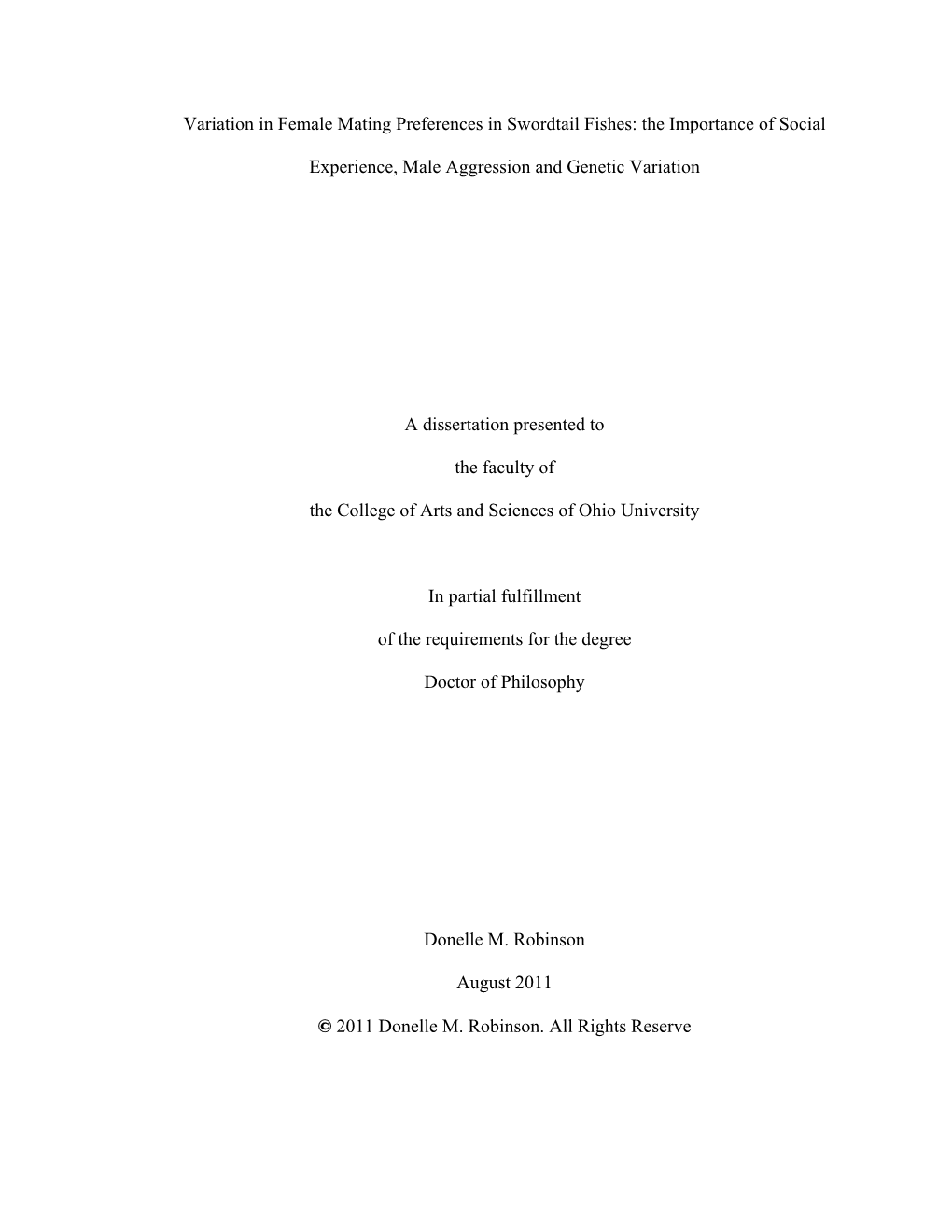 Variation in Female Mating Preferences in Swordtail Fishes: the Importance of Social