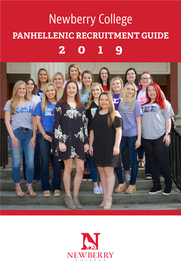 PANHELLENIC RECRUITMENT GUIDE 2019 Welcome from the Vice President of Recruitment