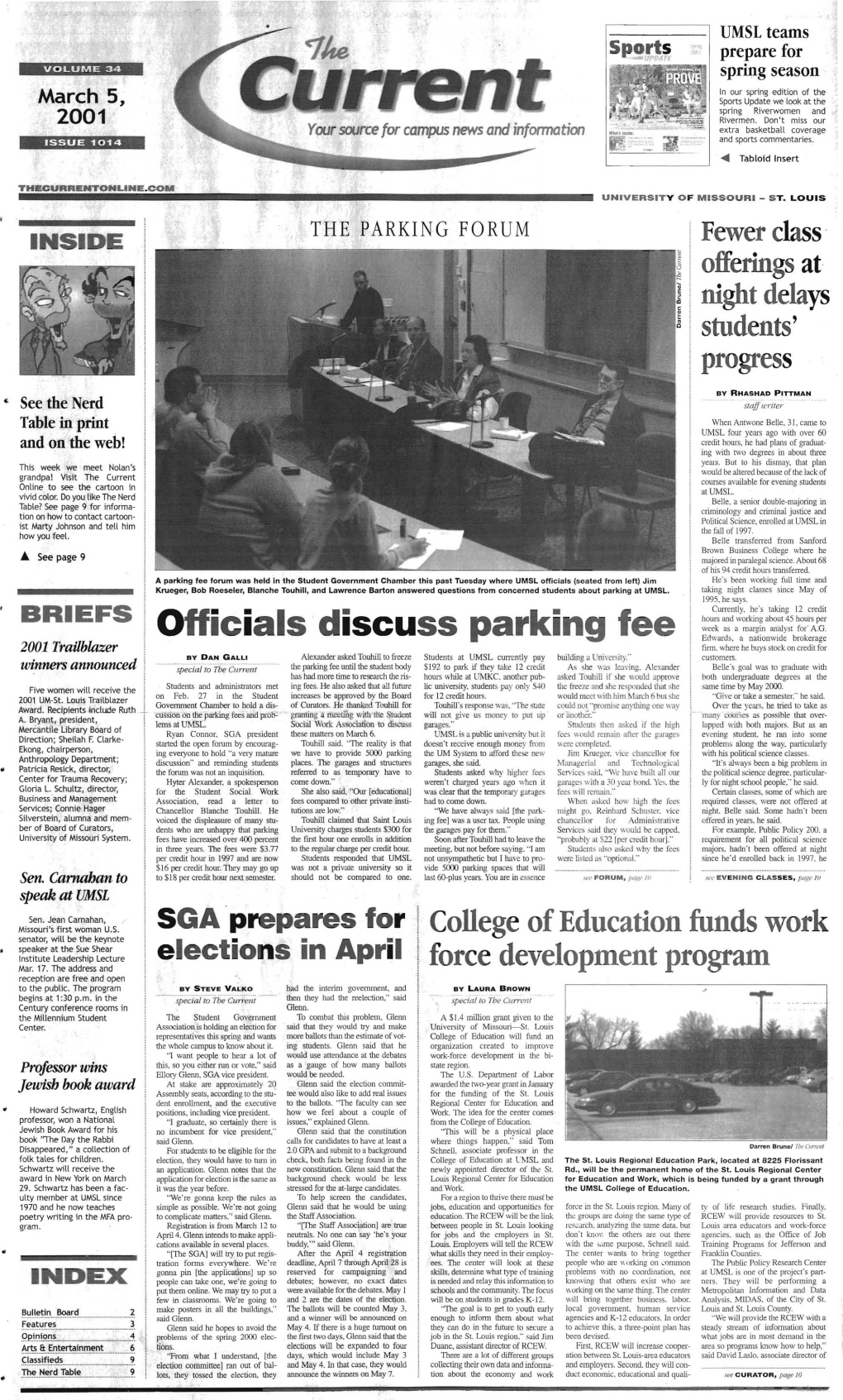 March 5, 2001 Airport Expansion Eats Bush Should Review Budget, Away at St