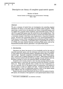 Descriptive Set Theory of Complete Quasi-Metric Spaces