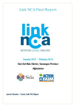 Link NCA Study, Dari-Suf-Bala District, Samangan Province