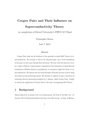 (PDF) Cooper Pairs and Their Influence on Superconductivity