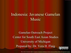Javanese Gamelan Music