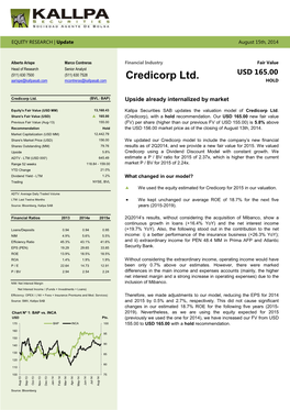 Credicorp Ltd. HOLD