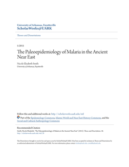 The Paleoepidemiology of Malaria in the Ancient Near East