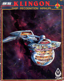 Klingon Ship Recognition Manual Is Far and Away the Most Interesting of the Three That FASA Produced for the STSSTCS