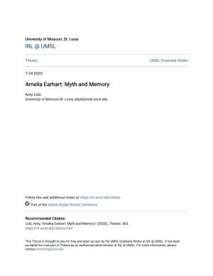 Amelia Earhart: Myth and Memory