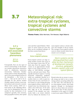 Extra-Tropical Cyclones, Tropical Cyclones and Convective Storms