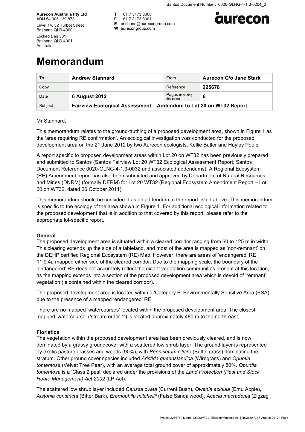 Fairview Ecological Assessment Report