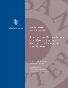 Europe, the United States, and Middle Eastern Democracy: Repairing the Breach