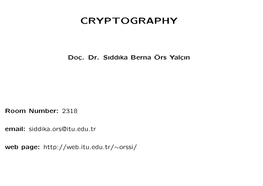 Cryptography