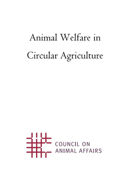 Advisory Report Animal Welfare in Circular Agriculture (Full Report)
