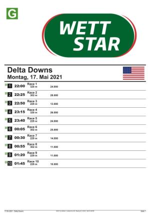 Delta Downs Montag, 17