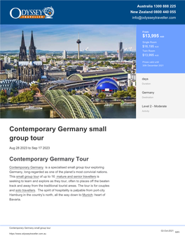 Contemporary Germany | Small Group Tour