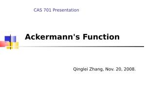 Ackermann's Function