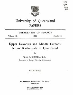 U Ni Versi Ty of Queensland PAPERS