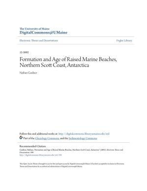 Formation and Age of Raised Marine Beaches, Northern Scott Coast