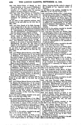 The London Gazette, September 15, 1863