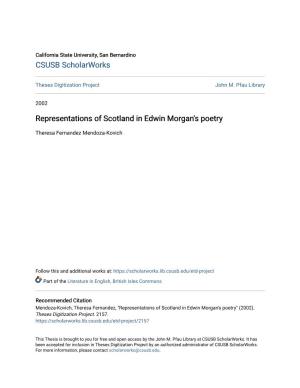 Representations of Scotland in Edwin Morgan's Poetry