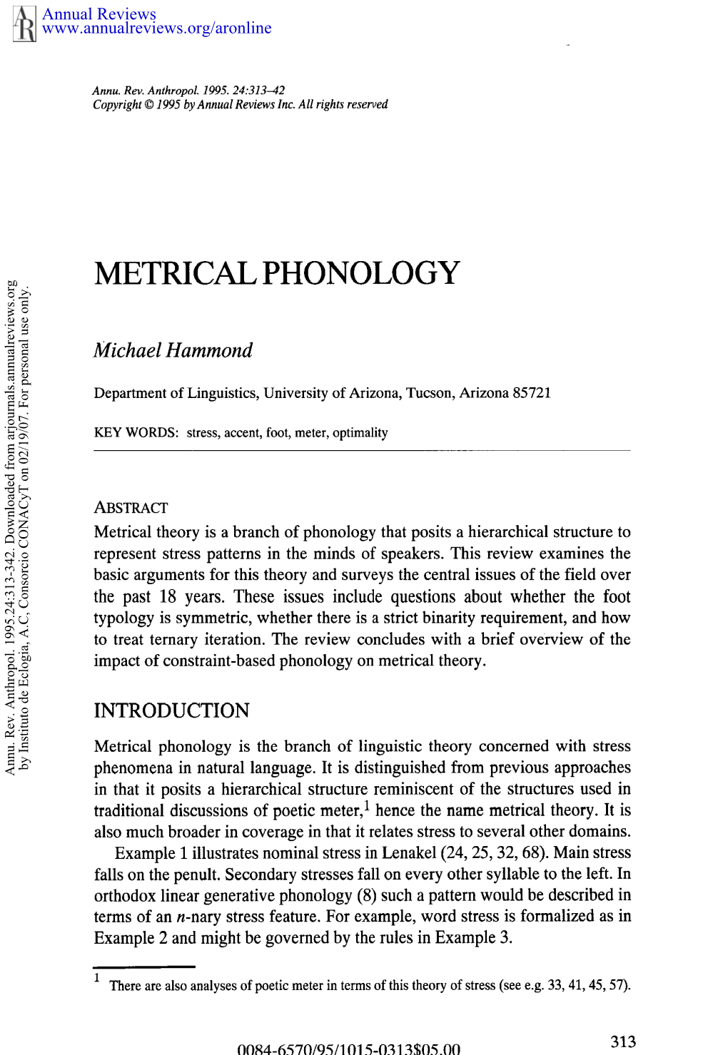 Metrical Phonology