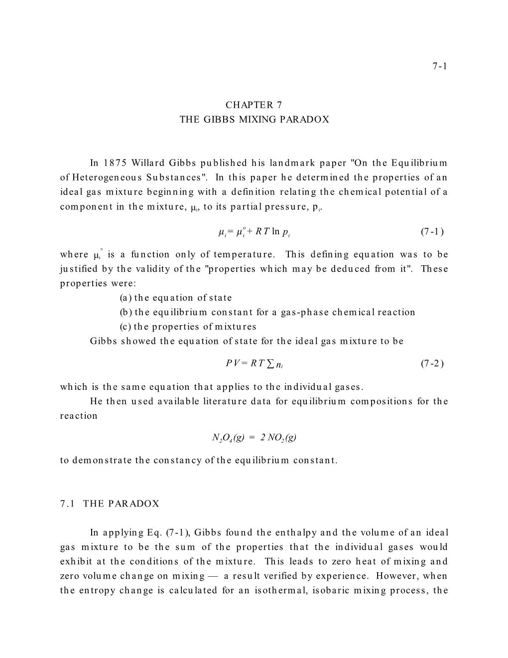 Ch. 7. the Gibbs Mixing Paradox (Pdf)