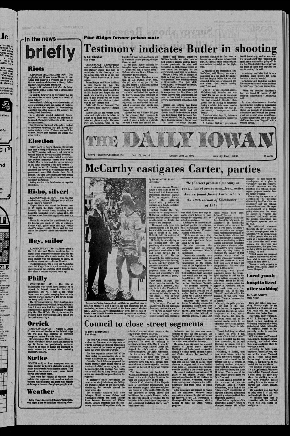 Daily Iowan (Iowa City, Iowa), 1976-06-22