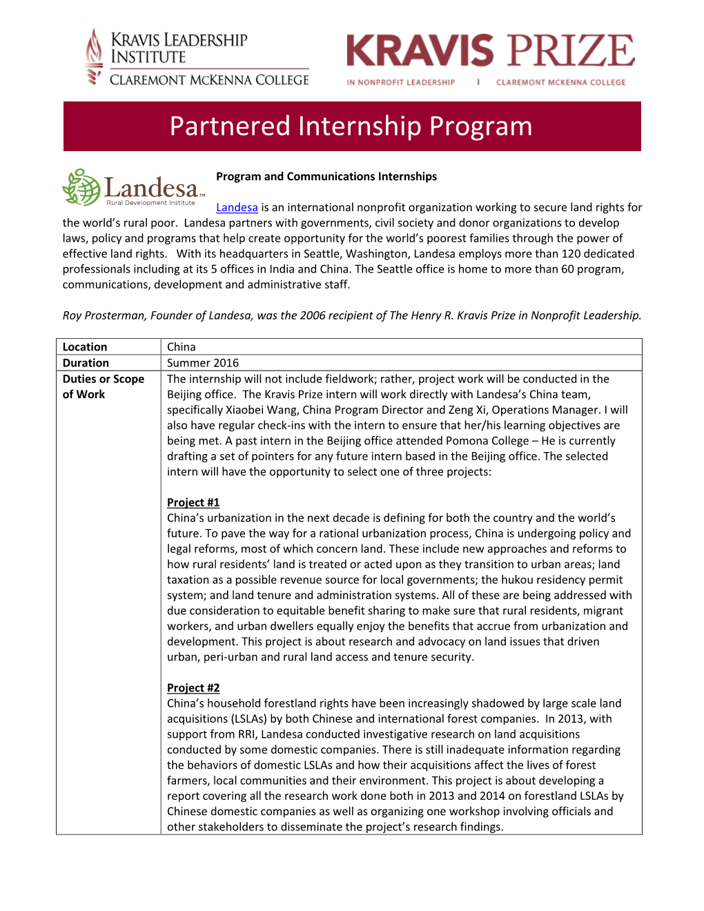 Cmc Summer 2003 Internships