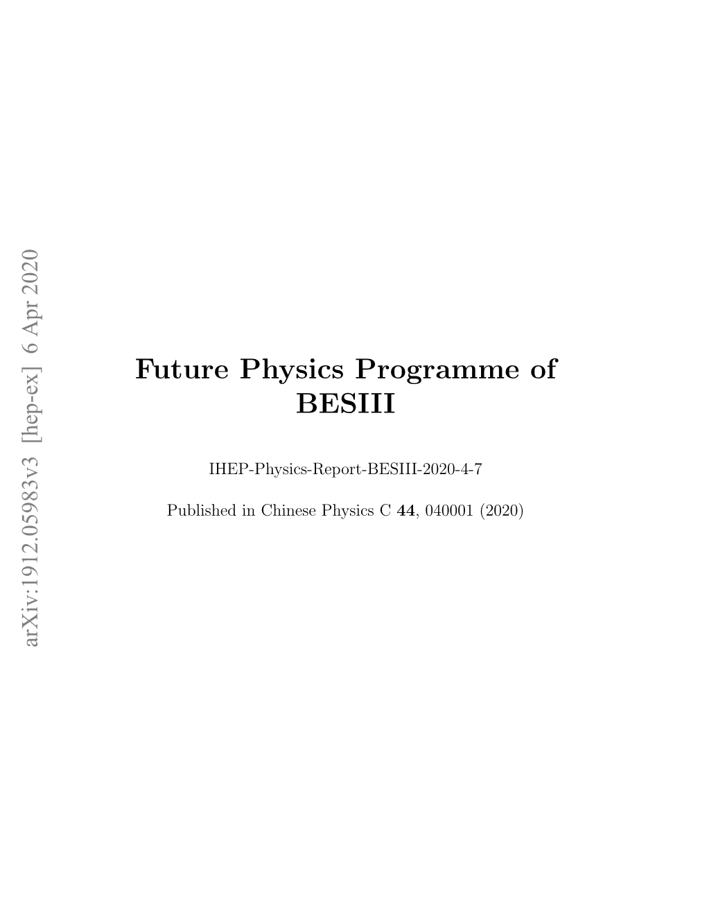 Future Physics Programme of BESIII