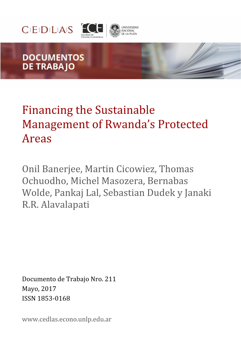 Financing the Sustainable Management of Rwanda's