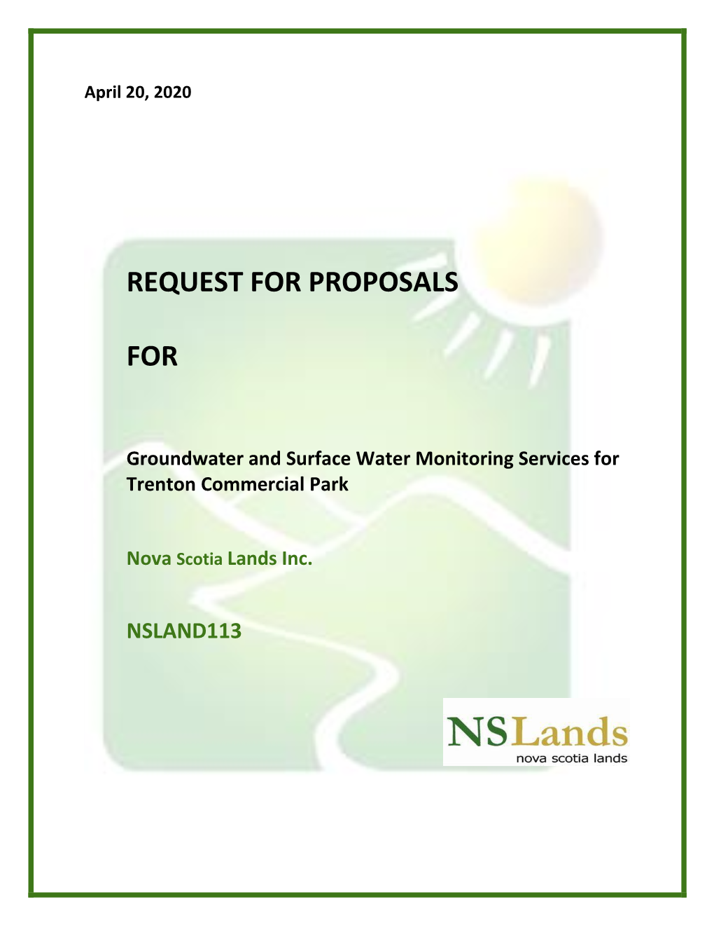 Request for Proposals