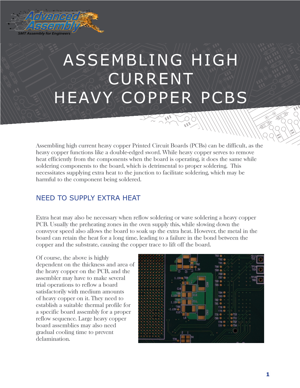 Assembling High Current Heavy Copper Pcbs