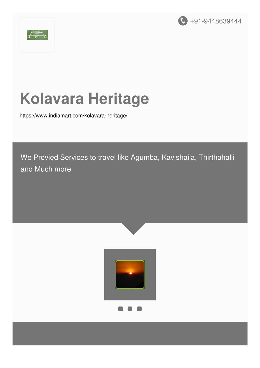 Kolavara Heritage