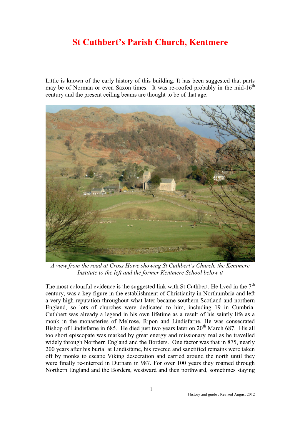 St Cuthbert's Parish Church, Kentmere