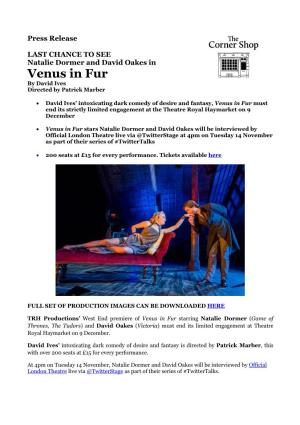 Venus in Fur by David Ives Directed by Patrick Marber