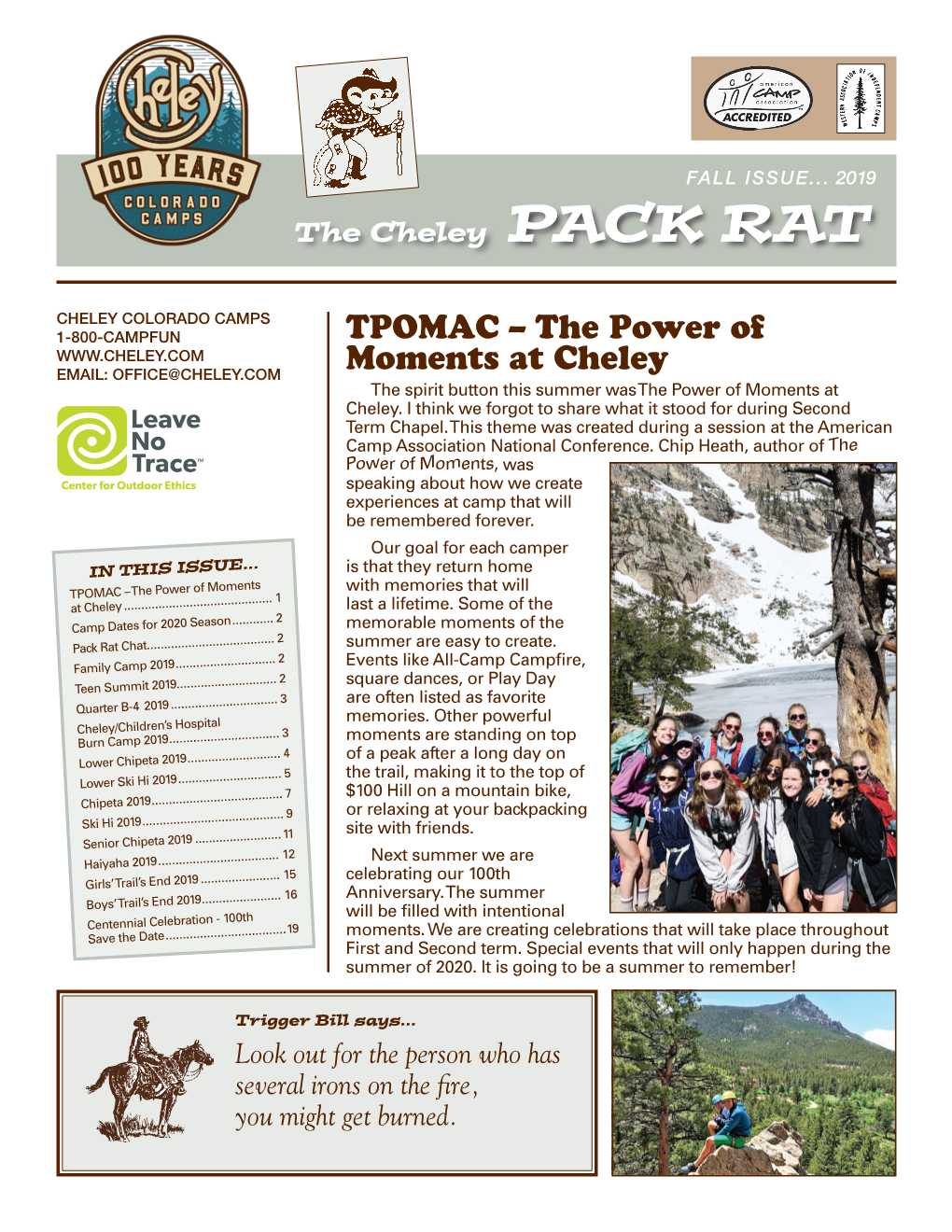 TPOMAC – the Power of Moments at Cheley