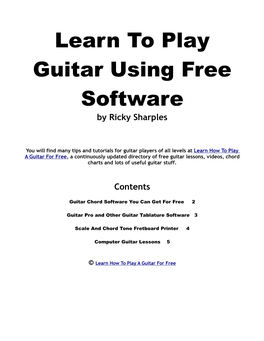 Learn to Play Guitar Using Free Software by Ricky Sharples